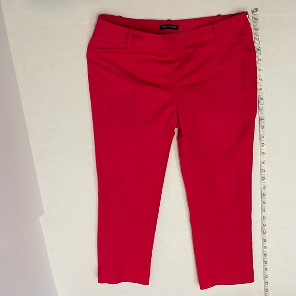 Audrey & Celine Side Zip Casual Red Capris Sz 4 - Picture 4 of 8
